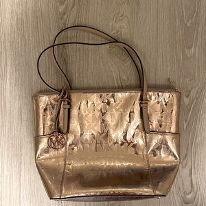 Rose Gold Metallic Michael Kors purse